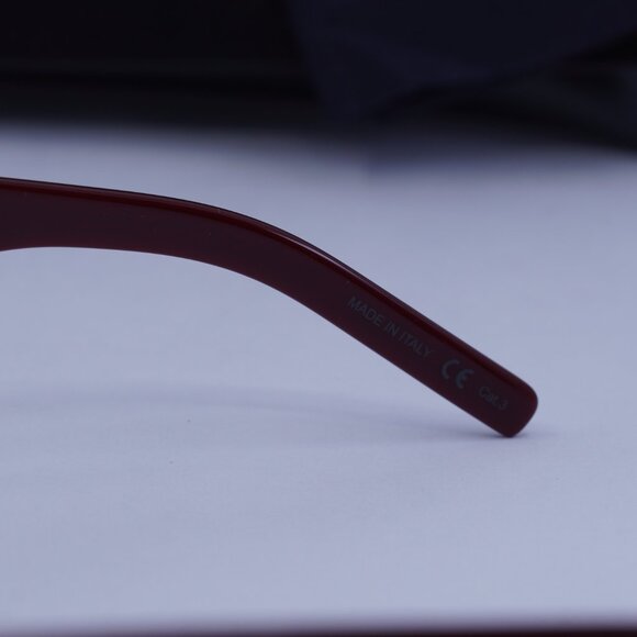 Saint Laurent SL 51 B SLIM 004 Square Sunglasses - Burgundy/Grey - Picture 7 of 8